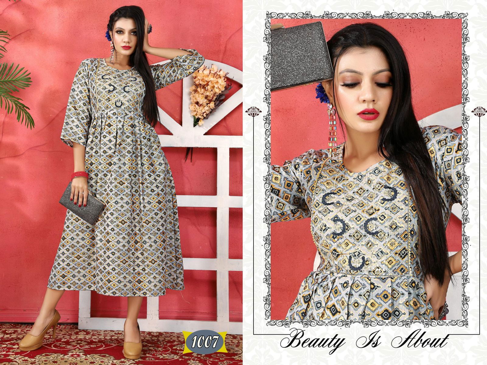 Golden Britt 1 New Designer Fancy Wear Anarkali Kurti Collection
